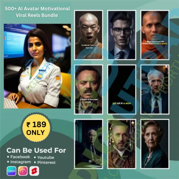 500+ AI Avatar Ready to Use Motivational Viral Reels Bundle - Image 2