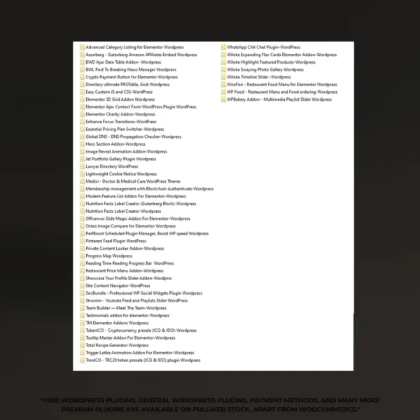 Elevate Your E-commerce: Comprehensive +500 WordPress WooCommerce Plugins Collection for Ultimate Success! - Image 3